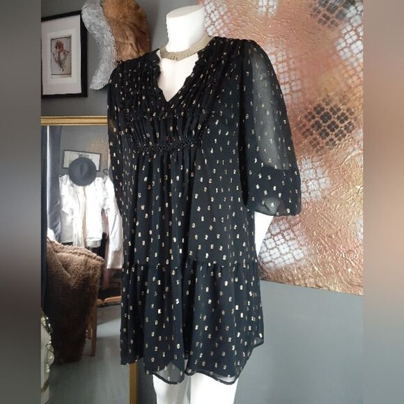 Zara Voluminous Chiffon Mini Dress - Picture 5 of 13